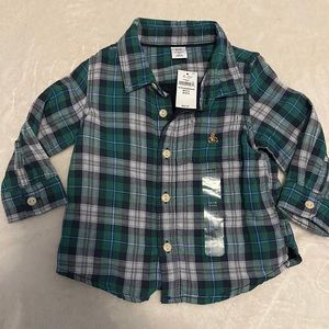 NWT Baby gap plaid button down